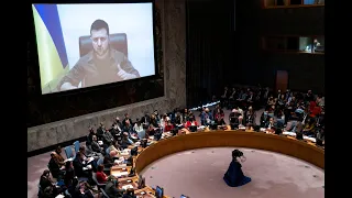Präsident der Ukraine Selenskyj nach Massaker von Butscha beim UN-Sicherheitsrat