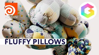 Houdini Tutorial - Fluffy Pillow Simulation with Vellum