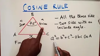 Trigonometry (sine/cosine rule and area)