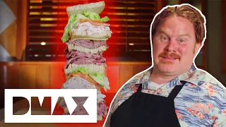 Casey Looks To Conquer A Sky-High 3lb Deli Sandwich! | Man V Food