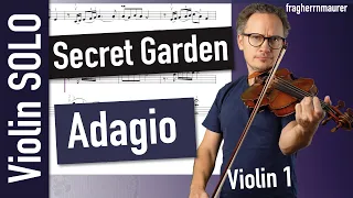Secret Garden Adagio Violin 1 SOLO - Arr. for 2 Violins, Cello and Piano | Violin Sheet Music