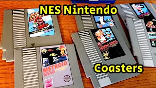 NES Nintendo Classic 80s Coasters: Super Mario Bros, Legend of Zelda, Metroid, Duck Hunt & more! 🕹️