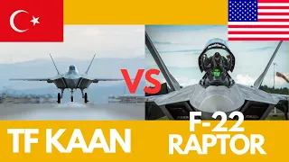 TAI  TFX KAAN VS F-22 RAPTOR Comparison- which one is better. #fighterjet #kaan #f22raptor