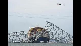 НАЖИВО! Що лишилося від мосту? Переправа у Балтіморі Сollapsed Baltimore bridge after ship collision