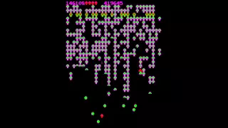 Centipede - Arcade version, 470,942 score. Atari 1980. Full gameplay. (MAME)