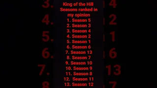 King Of the Hill Seasons ranked