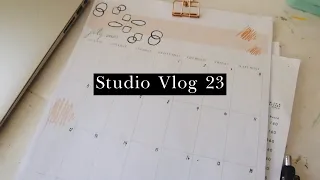 Studio Vlog 23: Filming Book Review, Planner Set-up