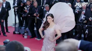 Aishwarya Rai Bachchan waves to Canne at the Armageddon Time premiere