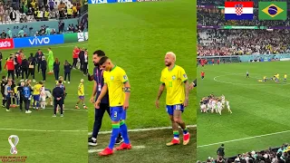 Brazil Players In Tears After Getting Knocked Out By Croatia In The Quarter Finals Of The World Cup