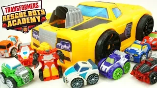 Transformers Rescue Bots Academy Flip Racers Huge Bumblebee Car Track Tower Case Hot Shot