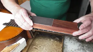 Обработка всех ладов вчистую шкуркой на палке(видео №389).