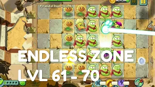 Plants vs Zombies 2 - Ancient Egypt | Endless Zone All Max Level Plants Test Level 61 - 70