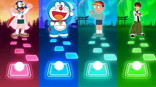 Perman vs Doraemon vs Kiteretsu vs Ben 10 - Tiles Hop EDM Rush