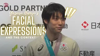 Yuzuru Hanyu facial expressions an the context (羽生結弦)