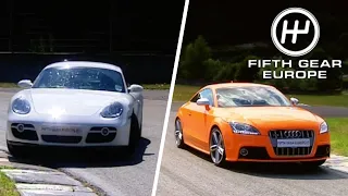 Porsche Cayman v Audi TTS - Fifth Gear Europe: Episode 1 FULL Show