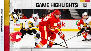 Penguins @ Flames 11/29/21 | NHL Highlights