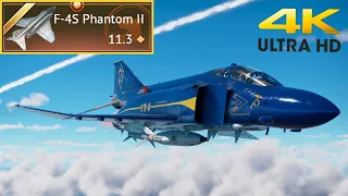 War Thunder F4S Phantom 4k Gameplay ultra graphics 144hz Air Realistic Battles No Commentary