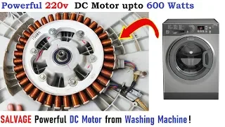 220V DC Motor from Washing Machine upto 600W DIY - Salvage Outrunner BLDC Motor (Trash to Treasure)