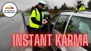 Instant karma na Polskich drogach - Szybkie spotkanie z policją
