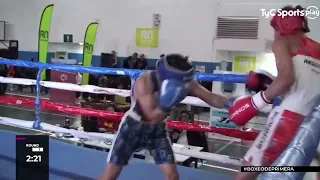 Boxeo Campeonato Nacional Juvenil - Dina Huapi  - Ángel Nuñez (TDF) vs Joaquín Gallardo (Río Negro)