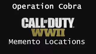 CoD: WWII | Memento Locations - Operation Cobra | Collectibles