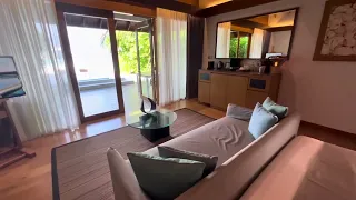 #Maldives Emerald Faarufushi Resort & Spa | Family Beach Villa with pool 🏊‍♀️ | villa 102-101 tour.