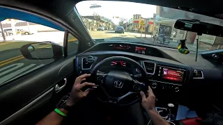 Civic SI POV 4KHD. ASMR Pure Exhaust Noise #vtec #k24