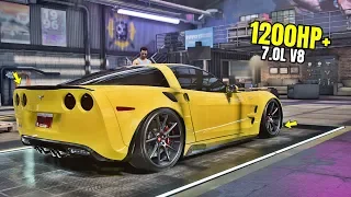 Need for Speed Heat Gameplay - 1200HP+ CHEVROLET CORVETTE Z06 Customization | Max Build 400+