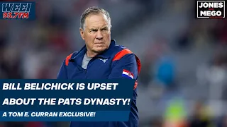Tom E. Curran says Bill Belichick WASN'T happy about the Dynasty series being filmed!