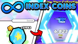 BEST METHOD To Get *INFINITE* INDEX COINS In PET SIMULATOR 99! MAX INDEX! And MUCH MORE!