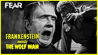 Frankenstein VS The Wolf Man (Fight Scene) | Frankenstein Meets The Wolf Man (1943)