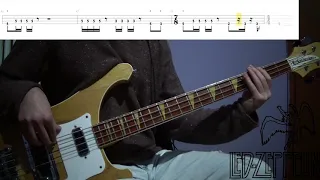 Led Zeppelin - The Ocean Bass Cover (With PlayAlong Tab)