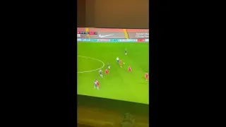 Why the fuck has the ref blown his whistle before the 1 minute is up he Sadio is in on goal? #LIVMUN