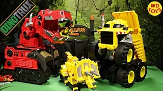 New Rocky The Robot Truck Vs Dinotrux Ty Rux Dance Battle Mattel Vs Dinosaur Trucks Unboxing