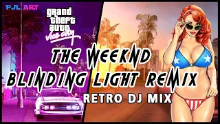 The Weeknd Blinding Lights 80's Retro Remix Music with  GTA Vice City Game