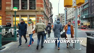 NEW YORK CITY - Manhattan Winter Season, Broadway, SoHo, Lower Manhattan, Travel, USA, 4K