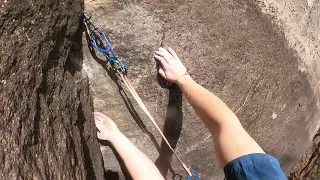 Comatose 5.8 ~ Rock Climb Rumbling Bald, NC