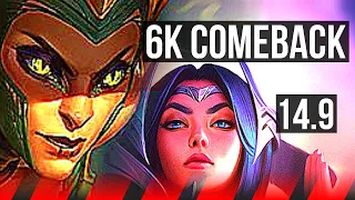 CASSIOPEIA vs IRELIA (TOP) | 6k comeback, Dominating, Rank 14 Cassio | BR Grandmaster | 14.9