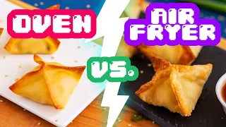 Oven vs. Air Fryer APPETIZERS – Wings, Mushrooms & Crab Rangoon!