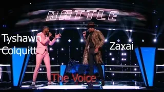 Tyshawn Colquitt Vs Zaxai - Battle or Duet ? The Voice 2018 Battles | AFTW KING Reaction u