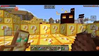 jugando Minecraft en un mundo de Lucky block #3🤑😎👍