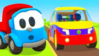 Car cartoons full episodes & Street vehicles cartoon for kids. Leo the Truck & cars for kids.