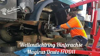 Reparatur Wellendichtring Magirus Deutz 170D11 Hinterachse /selber Schrauben/Ausbau/Allradwohnmobil