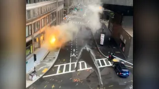 2 injured as manholes explode in Boston's Financial District