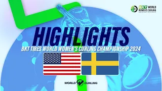 UNITED STATES v SWEDEN  - BKT Tires World Women's Curling Championship 2024 - Highlights