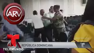 Regidor la emprende a golpes contra líder comunitario | Al Rojo Vivo | Telemundo