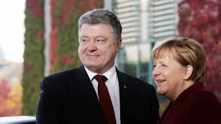 Переговоры Меркель и Порошенко. НОВОСТИ на 16:00 мск 30.01.2017