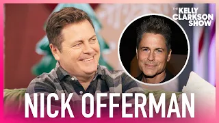 Nick Offerman Jokes He And Megan Mullally 'Had A Threesome' With Rob Lowe