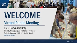 Virtual Public Meeting – I-20 in Reeves County