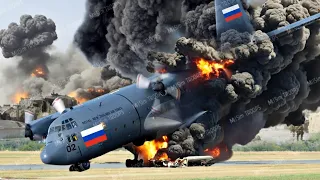 Two minutes ago, the Russian C-130J plane carrying 7 generals exploded while taking off